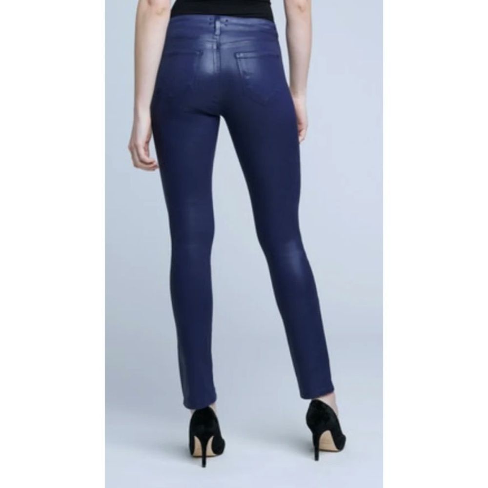 ‼️SOLD‼️L’AGENCE Jyothi High Rise Split Ankle Jean Midnight Coated - Picture 2 of 7